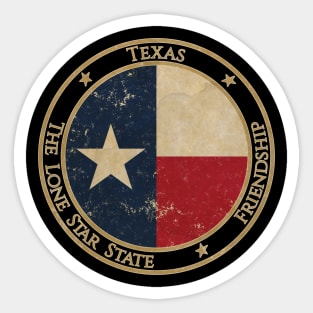 Vintage Texas USA United States of America American State Flag Sticker